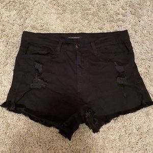 Black Flying Monkey high waisted jean shorts